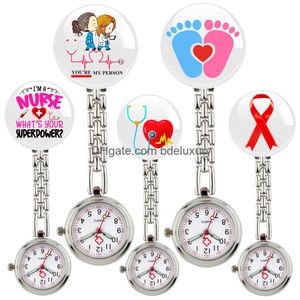 Charms Nurse Doctor Youre My Person Creative Heart Health Baby Care Hospital Medical Hang Chain Cartoon Ribbons Clip Fob Pocket Watch Otvtw