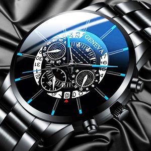 Wristwatches Fashion Top Men Calendar Watches Stainless Steel Casual Quartz Watch Relogio Masculino Male Wristwatch Reloj Hombre 271j