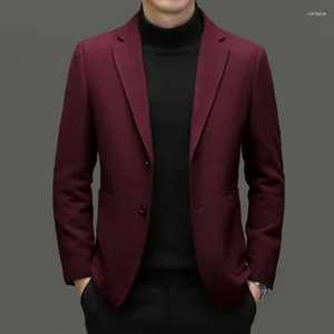 Men's Suits Casual Slim Fit 2 Piece Men Single Breasted Notch Lapel Regular Length Outfit Custom Elegant Business Office Male Clothing