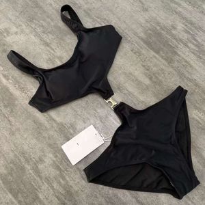 Summer Fashion Women Swimsuits Designer Bikini Swimsuit Solidny kolor seksowne przesuwanie talii wycięcie kantar