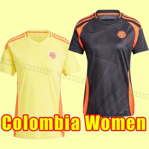 Women Girl 2024 Colombia #10 James Soccer Jerseys 24/25 Home #9 Falcao #11 Cuadrad Shirt Guarin Duvan L.Diaz Sanchez National Team Valderrama Football Away