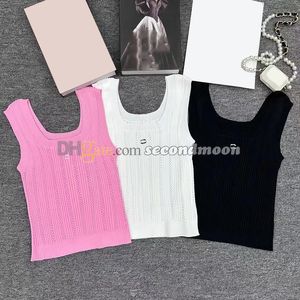 Square Neck Vest Women Quick Drying Vests Summer Gym Fitness Wear Knitted Tanks Top