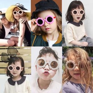 New Kids Children Round Flower Solglasögon Girls Boys Baby Sport Shades Glasögon UV400 Outdoor Sun Protection Eyewear A5D9E