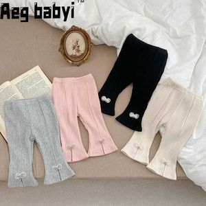 Trousers Womens pants cotton baby elastic strength ribbed pants spring and autumn childrens pants d240517