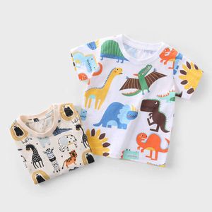 Summer Boys T Shirts kortärmad t-shirt för barn tecknad tryck barn tees småbarn ytterkläder 2022 baby outfits kläder 1-10t l2405