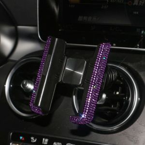 Ny uppgraderad blinghållare Universal Crystal Diamond Auto Air Vent Phone Mount Clip Car Accessories för smartphone iPhone