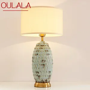 Lampy stołowe Oulala Nowoczesne ceramiczne światło LED Kreatywna modna lampka nocna do domu do domu sypialnia el wystrój