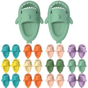 62 Mens Women Shark Summer Home Solid Color Couple Parents Outdoor Cool Indoor Household Funny Slippers GAI