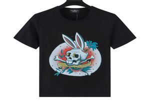 Mens Fashion T Shirt Casual Polo Summer Men Designer Rogue Rabbit Print Skull Rabbit Brand Short Sleeve Crew Neck Breathable Top T2646474