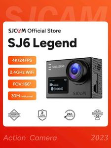 Câmeras de vídeo de ação esportiva SJCAM SJ6 Câmera de ação de legenda com câmera de ação 4K 30m à prova d'água 2.4g WiFi 2,0 polegadas Touch Sport Sports Camera Action Action Bike Helmet J240514