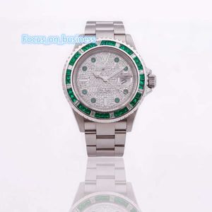 Männer High-End-Luxus-Bling-Schmuck Moissanite Diamond Watch VVS Hip Hop Out Edelstahl mechanische Uhren aus Edelstahl