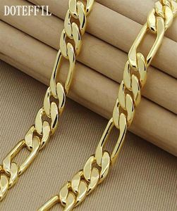 High Fashion 8mm 22 tum Gold Chain Link Halsband Chunky Mannes smycken 24K Vakuumpläteringsmycken Tillbehör210L2233694