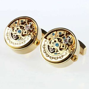 Cuff Links Mens Business Watch Sports Cufflinks Lightweight Steam Punk Gear Watch Mechanical Cufflinks Mens Relojes Gemelos