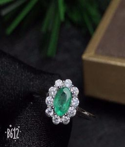 Specials Specials Specials Natural Emerald Anel de folga 925 O tamanho da prata pode ser personalizado Y11242440599