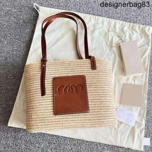 2024 Raffias Basket Straw Anagram Beach Bag Luxury Fold Shopper Womans 5a Tote Hand Travel Clutch Mens Summer Cross Body Pochette Shoulder Weave Påsar