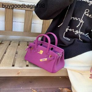 Designer Bag Womens Handväskor BK Handgjorda 7a Sea Anemone Purple Platinum Handväska för kvinnor 2024 Ny highend -känsla stor kapacitet läder mångsidig en axel cro