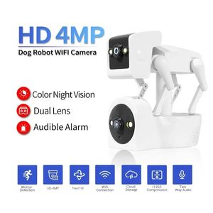 PT212 4MP Dual Lens One Fixed One può spostare Sound Alarm Cloud Storage Audio Night Vision Dog Robot Wifi Camera