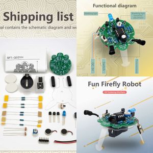 New Intelligent segue a fonte para mover LED Light Chaser Diy Toy Photossensitive Sensor Mobile Robot Part