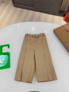 Top pants for kids khaki baby Suit pants Size 100-160 CM Button and zipper placket design children trousers Oct25