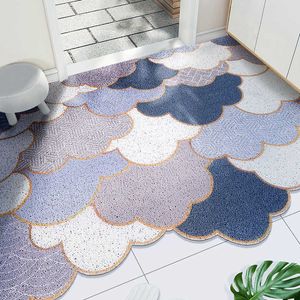 Carpets Household floor mat for entering the house against and resistant to dirt easy maintainF ootm atc anb ec utw iths ilkc irclesa ndt loorm ati ss t H240517