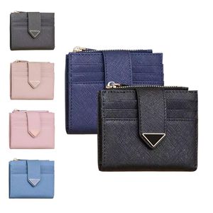 Bolsas de moeda rosa bolsas -chave bolsa triangle portadores de passaporte 10a portador de carteira de designer de luxo
