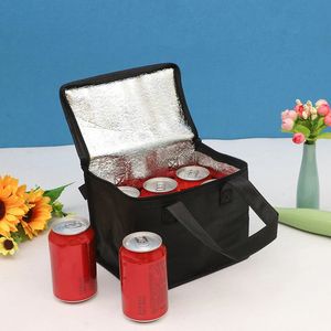 Bolsa fria de almoço portátil Isolamento dobrável Piquenique para pacote de gelo alimentos Sacos isolados de bebida térmica entrega de cerveja 240506