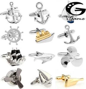 Cuff Links Free Delivery Fashion Cufflinks Sports Anchor Design Brass Cufflinks Sailor Gift