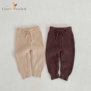 Hose Baby Girls Cotton Strick Hosen Frühling und Herbst Kindermitte Mitte Rise Casual Color Baby Kleidung 3m-2y D240517