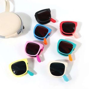 Square Frame Kids Fashion UV 400 Outdoor Foldable Sunglasses Children Eyewear for Toddler Boys and Girls L2405