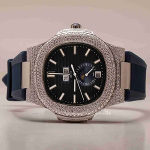 Original Branded Handmade Premium Quality Automatic Movement Band Iced Out Unisex Luxury Fine Jewelry Moissanite Diamond Watch