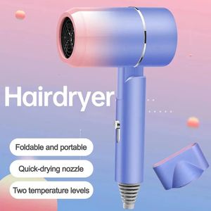 220V High Power Folding Hair Dryer Blue Light Care Constant Temperature Cold And For Home Travel 240506