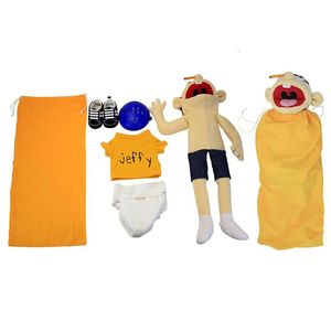 Puppets 60cm grande Jeffy Hand Puppet P Doll Toy de pelúcia Figura Crianças Presente Educacional Party Festa Faculdade Toys de Natal Drop Gi Dheci