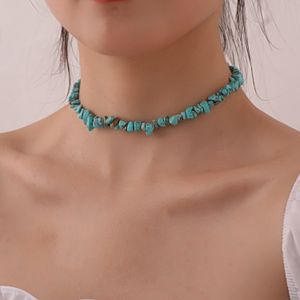 Designer Gold and 925 silver Fashion Gift Necklaces Woman jewelry Necklace Irregular turquoise choker With Elegant box insect 203 XL