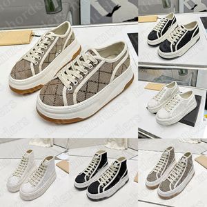 Tasarımcı Koşu Ayakkabı Platformu Dantel Up 1977 Canvas Tenis Sneaker Bej Siyah Beyaz Lüks Erkek Eğitmenler Açık Bayan Tasarımcı Sneakers Boyut 35-45