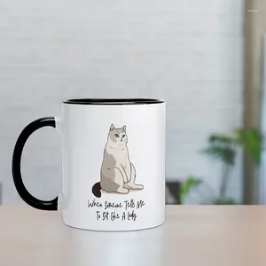 Kubki 1PC 11 unz kawa kubek, gdy ktoś mi mówi -gift dla przyjaciół Sióstr Pijów właściciel Ceramic Cup prezent świąteczny