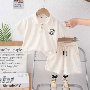 Clothing Sets Children Clothes Summer Cartoon Baby Boy Short Sleeve Cartoon Bear T Shirts Pants 2Pcs/set Kid Infant Fashion Toddler Tracksuits Y240515