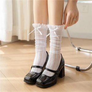 Women Socks Japanese JK Female Breathable In Tube Personality Spring Summer Pile Up