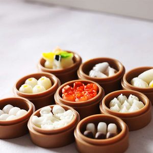 2 pezzi in miniatura alimentare cinese Dim sum bambola decorazione mini cibo per bambole blyth bjd accessori