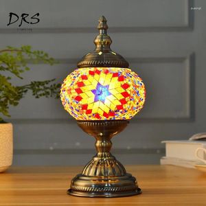 Table Lamps Artpad E14 Handmade Mosaic Lamp European Mediterranean Style Coffee Bar Living Room Bedside Retro Turkish For Desk