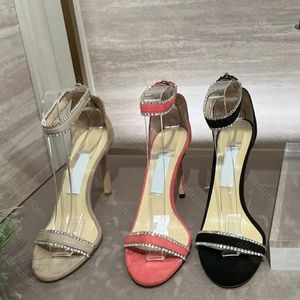 Women Shoes Slingback Sandals high heeled shoes Crystals Sparkling Rhinestone Designers ankle strap Dress shoes sandals pointed stiletto Heels sandals Party Shoe