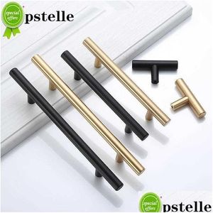 Handles & Pulls New Black Golden Cupboard Handle Brushed Stainless Steel Kitchen Cabinet Door Knob Furniture Der Pl Hardware Pls Bar D Dhugy