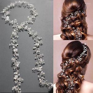 Hair Clips Western Wedding Jewelry Cheeddress para acessórios artesanais de noiva Crown Crystal Pearl Ornamentos