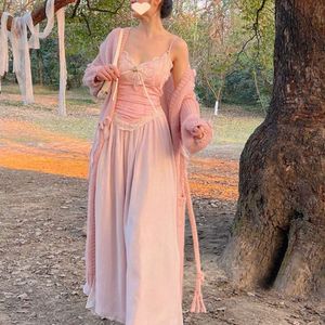 Pei Xun Rose Niche French Mid Length Suspender Dress for Women, Sexy Fairies och avancerade kändisar