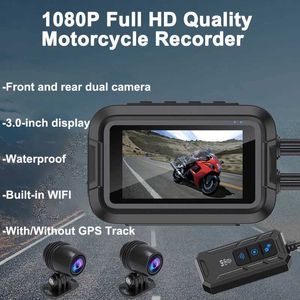 Спортивные видео камеры 1080p Мотоцикл Двойной экшн -камеры DVR передняя и задняя вида водонепроницаем