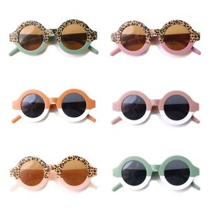 Klasyczne okulary przeciwsłoneczne dla dzieci Dziewczyna Kolorowe okrągłe okulary ochronne Uv400 Oczoce okulary na zewnątrz