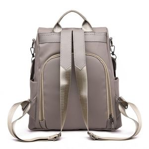 New Women's Multifunction Backpack Casual Nylon Solid Color School Bag For Girls Fashion Detachable Strap Travel Shoulder Bag