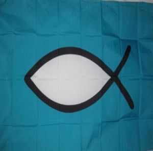 Christian Jesus Christ Fish Flag 3ft x 5ft Banner de poliéster voando 150 90cm Sinalizador personalizado C29675413