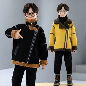 Boys' New Autumn/Winter Coat Boys' Coat Autumn/Winter Children's Middle and Big Children's Sweater Sweater Fashionable Winter New Thickened Children's Wear