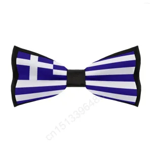 Krawatten Bogen Krawatten Polyester Griechenland Flagge Bowtie für Männer Mode Casual Herren Cravat Krawis Hochzeitsfeier Anzüge Krawatte