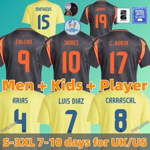 24 25 Colombia James Luis Diaz Soccer Jerseys 2024 Copa Columbia Football Shirt Home Away Set Camisetas Lerma Arias C. Chucho Cuadrado Kids Kit